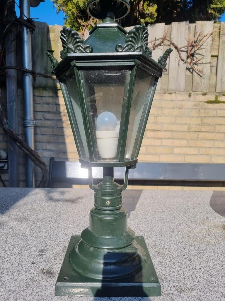 Buitenlamp lantaarn, Tuin en Terras, Buitenverlichting, Staande lamp, IJzer, 50 tot 250 watt, Netvoeding, Waterbestendig, Ophalen of Verzenden