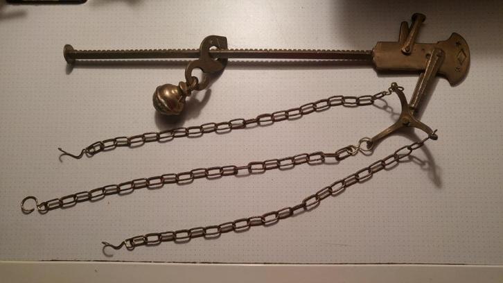 Originele antieke 'Unster' weger, van zwaar koper., Antiek en Kunst, Antiek | Gereedschap en Instrumenten, Ophalen of Verzenden