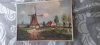 Kaart aquarel molen/polderlandschap, Verzamelen, Ansichtkaarten | Themakaarten, Ophalen of Verzenden, 1960 tot 1980, Ongelopen