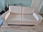 2 zits bank, leer, creme wit, Huis en Inrichting, Banken | Bankstellen, Ophalen, Gebruikt, 200 tot 250 cm, Leer