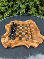 Handgemaakte Olijfhouten Schaakspel - 22cm/30cm/50cm- Uniek, Ophalen of Verzenden, Nieuw