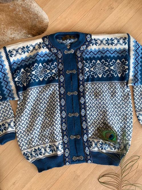 Nordstrikk wollen vest XL bohemian wool cardigan, Kleding | Heren, Truien en Vesten, Nieuw, Maat 56/58 (XL), Blauw, Ophalen of Verzenden
