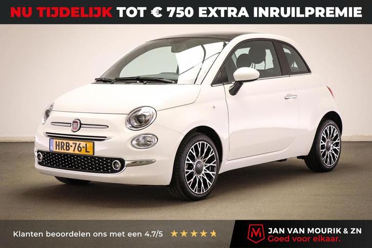 Fiat 500 1.0 Hybrid Dolcevita | PANORAMADAK | AIRCO | CRUISE, Auto's, Fiat, Bedrijf, Te koop, ABS, Airbags, Airconditioning, Alarm