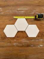 Nieuwe zeshoekige witte glanzende tegels (1m2), Doe-het-zelf en Verbouw, Tegels, Nieuw, Minder dan 5 m², Wandtegels, Keramiek