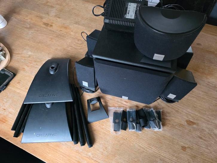 Creative Digitale 5700 + MT1200 Speakerstandaard, Computers en Software, Pc speakers, Gebruikt, Ophalen of Verzenden