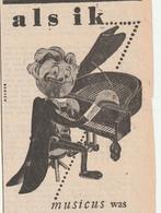 Retro reclame 1947 Nationaal scheermesjes voor piano musicus, Verzamelen, Retro, Verzenden, Overige typen