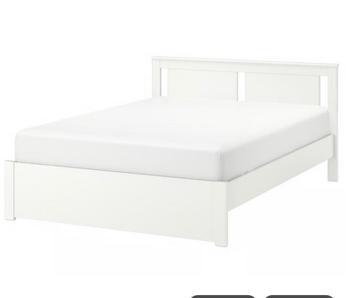 Wit bedframe + lattenbodems 140x200 - afbeelding 3