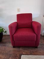 goede donker rode stoffen fauteuil, Ophalen, Gebruikt, Minder dan 75 cm, Stof