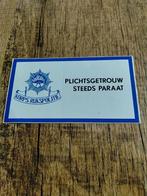 Sticker korps rijkspolitie , plichtsgetrouw steeds paraat, Verzamelen, Verzenden, Zo goed als nieuw, Overige typen