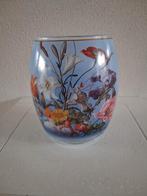 Mooie glazen windlicht met bloemmotief, Huis en Inrichting, Woonaccessoires | Vazen, Overige kleuren, Ophalen of Verzenden, Minder dan 50 cm