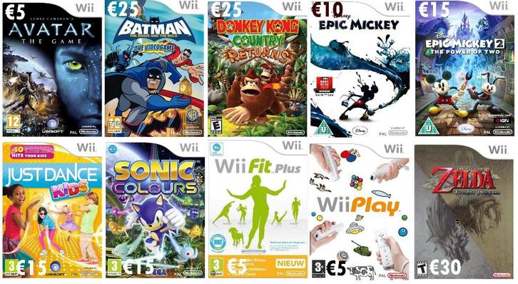 Wii games, Spelcomputers en Games, Games | Nintendo Wii, Zo goed als nieuw, Avontuur en Actie, 3 spelers of meer, Vanaf 3 jaar