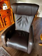 Prominent leren elektrische relax fauteuil, Huis en Inrichting, Fauteuils, Ophalen, Gebruikt, 50 tot 75 cm, Leer