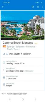 Vakantie  Menorca ter overname aangeboden, Vakantie, Vakantie | Aanbiedingen en Last minute