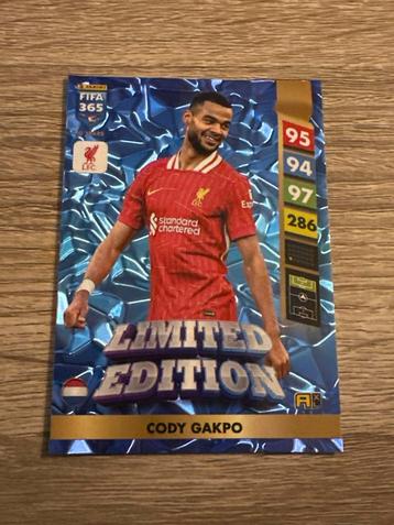 Cody Gakpo Limited Edition Spelerskaart Liverpool beschikbaar voor biedingen