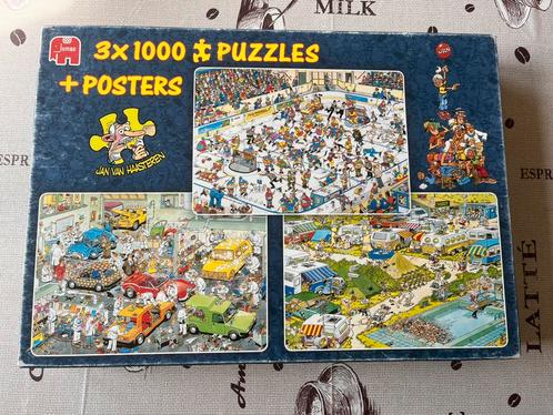 Jan van Haasteren 3x 1000 puzzels 80962 | alle COMPLEET, Hobby en Vrije tijd, Denksport en Puzzels, Legpuzzel, Ophalen of Verzenden