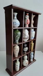 curiosa Houten vakken kastje 26x40x 7 cm, Ophalen of Verzenden