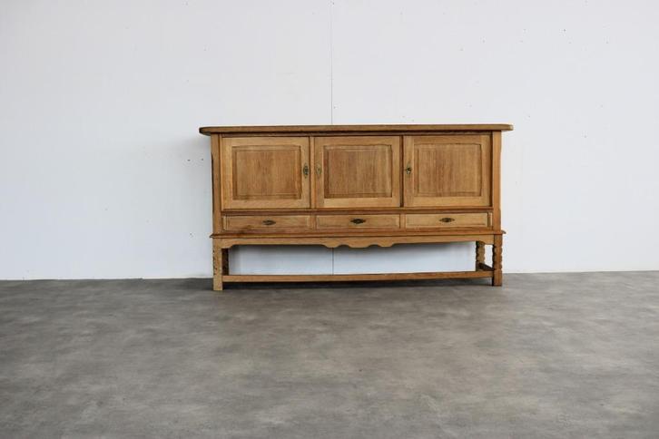 brutalist dressoir | eiken | sideboard | jaren 60 | Deens (2, Huis en Inrichting, Kasten | Dressoirs, Gebruikt, 150 tot 200 cm