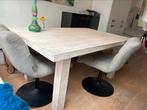 Tafel steigerhout whitewash, Ophalen, 50 tot 100 cm, Zo goed als nieuw, Vijf personen of meer