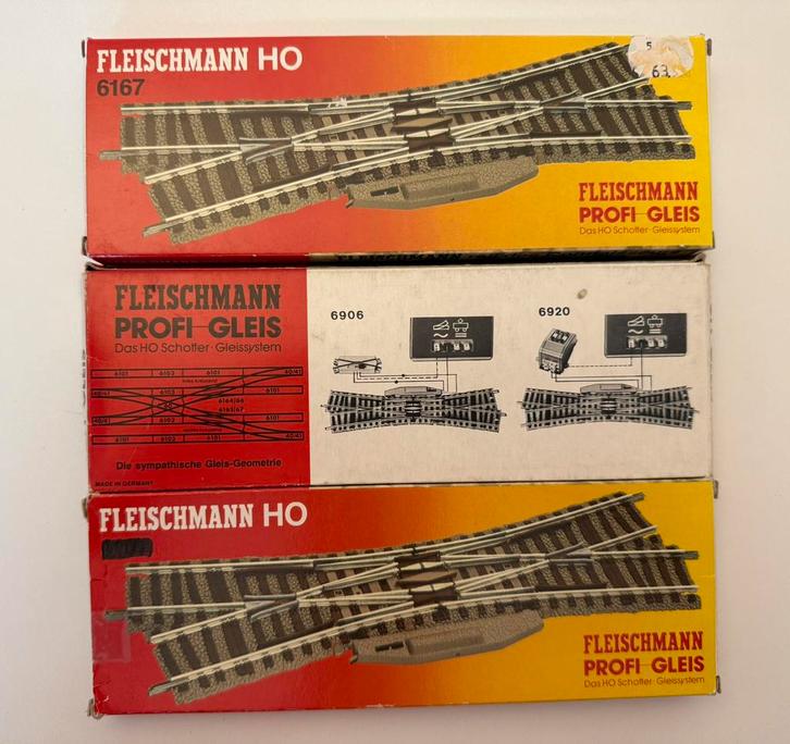 Fleischmann Engelse wissel - 6167 - HO, Hobby en Vrije tijd, Modeltreinen | H0, Zo goed als nieuw, Rails, Gelijkstroom, Fleischmann