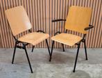 136 x schoolstoelen hout kantine cafe horeca stoelen zwart, Zwart, Ophalen of Verzenden, Zo goed als nieuw, Vijf, Zes of meer stoelen