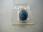 Zilveren ring met turkoois NU 15 euro, Verzenden, Zilver, Ring