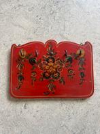 Vintage Houten Sleutelrek met Bloemen, Ophalen of Verzenden