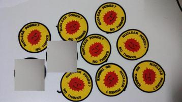 Nuclear power hippie vintage logo patch kernenergie jaren 80 beschikbaar voor biedingen