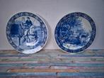 Twee Delfts Blauwe Decoratieve Borden, Antiek en Kunst, Ophalen of Verzenden