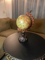 Antieke Globe met Houten Standaard wereldbol, Ophalen, Gebruikt