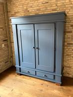 Antieke kast eikenhout 200 cm x 155 cm x 50 cm, Ophalen, 100 tot 150 cm, 200 cm of meer, Eikenhout
