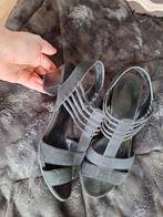 Zwarte sandalen sandalettes 40, Zwart, Zo goed als nieuw, Van Haren, Sandalen of Muiltjes