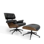 Eames Loungestoel met Voetenbank : Nu 2 voor 1000 euro !, Ophalen of Verzenden, Nieuw, Hout
