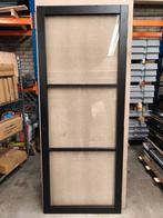 Nieuwe zwarte staal look binnendeur met 3 ramen 93x231,5 cm, Ophalen, 80 tot 100 cm, 215 cm of meer, Binnendeur