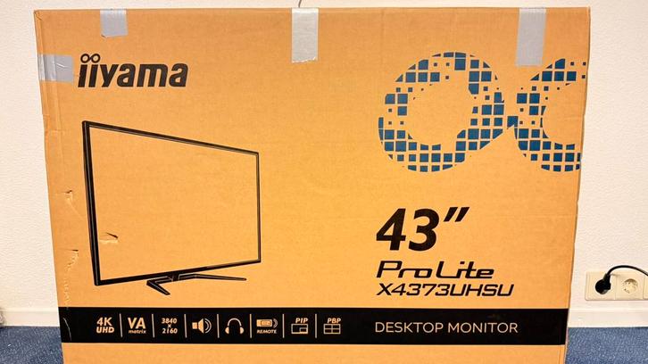 Iiyama X3473UHSU 4K monitor 43”, Computers en Software, Monitoren, Zo goed als nieuw, 60 Hz of minder, DisplayPort, DVI, HDMI