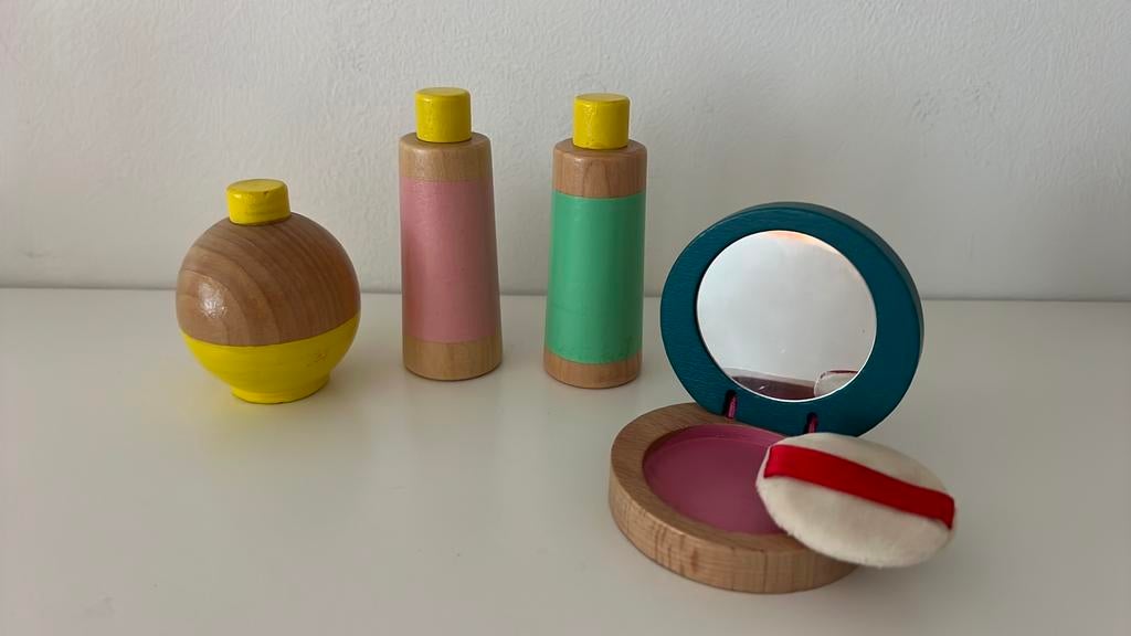 Speelgoed make-up set hout, Kinderen en Baby's, Speelgoed | Houten speelgoed, Ophalen of Verzenden, Gebruikt, Overige typen
