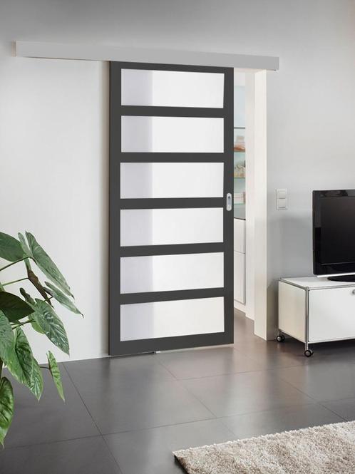 Marley schuifdeur Sunshine antraciet 90x211 cm, Huis en Inrichting, Stoffering | Gordijnen en Lamellen, Nieuw, 200 cm of meer