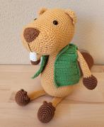 Gehaakte bever Bobby knuffel, Ophalen of Verzenden, Nieuw, Overige typen