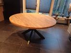 Eettafel mangohout, Ophalen, 100 tot 150 cm, Rond, Zo goed als nieuw