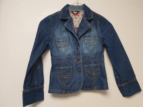 Spijkerjas, meiden maat 128-134, Kinderen en Baby's, Kinderkleding | Maat 128, Gebruikt, Meisje, Jas, Ophalen of Verzenden