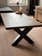 Salontafel poot X hout 135cm, Ophalen, 100 tot 150 cm, 50 tot 100 cm, Zo goed als nieuw