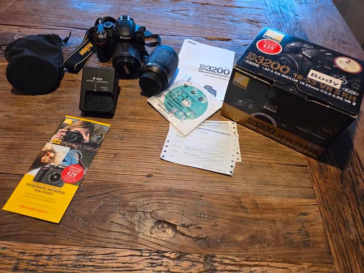 Nikon D3200 met toebehoren, Audio, Tv en Foto, Fotocamera's Digitaal, Nikon, Ophalen