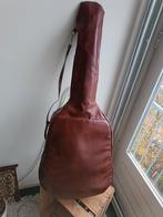 Vintage Lederen Gitaarhoes, Muziek en Instrumenten, Behuizingen en Koffers, Ophalen of Verzenden, Gebruikt, Akoestische gitaar