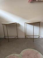 Set Sidetables met Marmeren Blad, Huis en Inrichting, Tafels | Sidetables, Minder dan 50 cm, Ophalen of Verzenden, Zo goed als nieuw