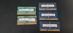 Totaal 9x SoDimm DDR3L Samsung, SK Hynix, Synology, DDR3, Ophalen of Verzenden, Zo goed als nieuw, Laptop