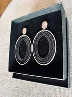 Lott Gioielli oorbellen zilver met zwart, Ophalen of Verzenden, Nieuw, Zwart, Zilver