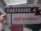 Emaille reclamebord Chefarine, Ophalen of Verzenden, Zo goed als nieuw, Reclamebord