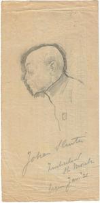 Willy Sluiter potloodtekening "Johan Sluiter, Sankt Moritz", Ophalen