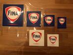 6 fraaie FINA stickers sticker. 2 witte en 4 blauwe., Gebruikt, Ophalen of Verzenden, Gebruiksvoorwerp