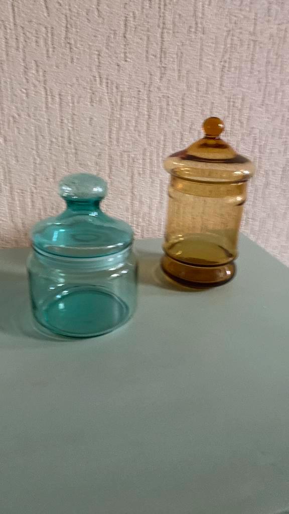 Glazen sierpotten, Antiek en Kunst, Antiek | Glas en Kristal, Ophalen of Verzenden