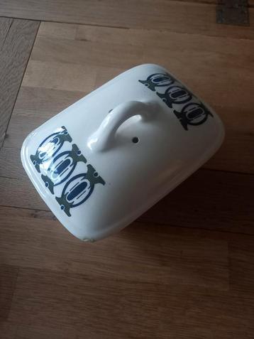 Oud Hollands Zeepbakje - Olijfgroen & Blauw beschikbaar voor biedingen